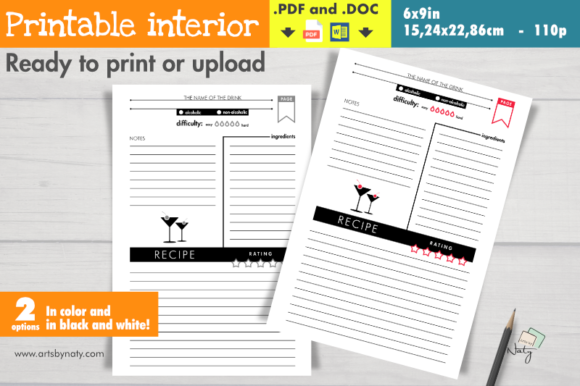 Drinks Recipe Printable Interior for KDP: A Strategic Asset for Low-Content Publishing