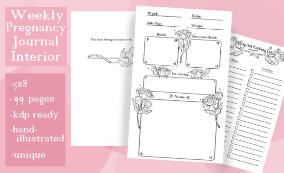 Evaluating a Weekly Pregnancy Journal Interior for KDP and Personal Use