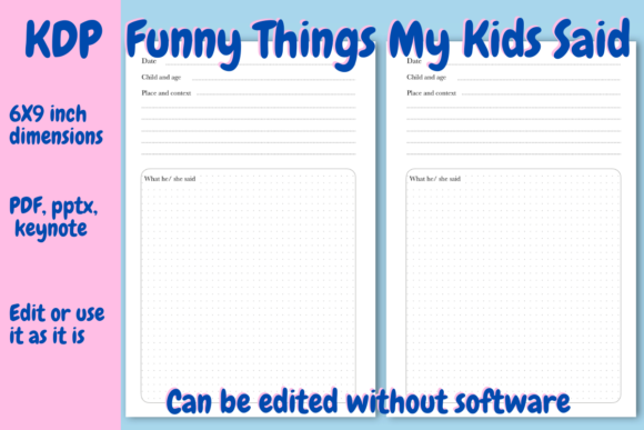 Funny Things My Kids Said KDP Book: A Practical Workflow for Custom Low-Content Publishing
