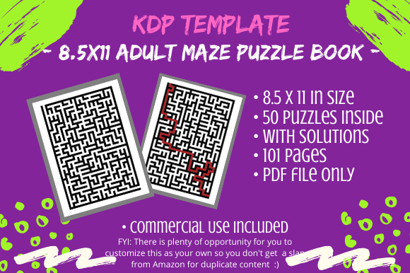 Maze Puzzle Book for KDP Adult Books: A Practical Interior Template for Publishers