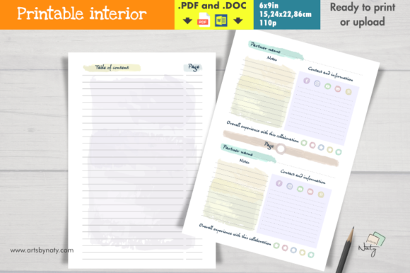 Partners and Collab Projects Organizer: Streamlining Creative Partnerships with Watercolor Design