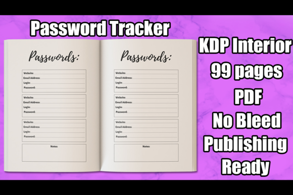Password Tracker: A Ready-to-Use KDP Publishing Asset