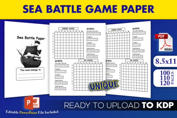 Sea Battle Paper Game KDP Interior: A Strategic Asset for Low-Content Publishing