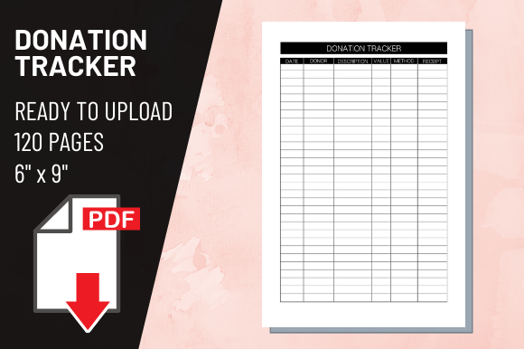 Streamlining Philanthropy with a Professional KDP Interior Donation Tracker