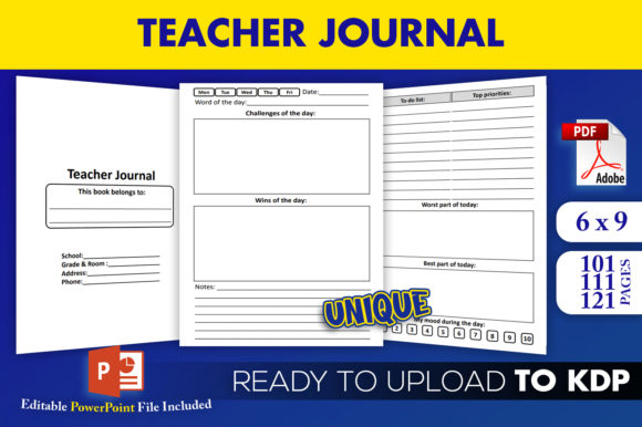 Teacher Journal KDP Interior Editable for Publishers